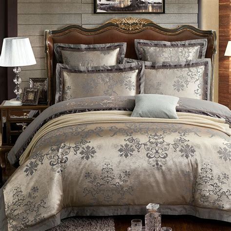 Classic Oriental Embroidery Jacquard Luxury Bedding Set King Queen Size