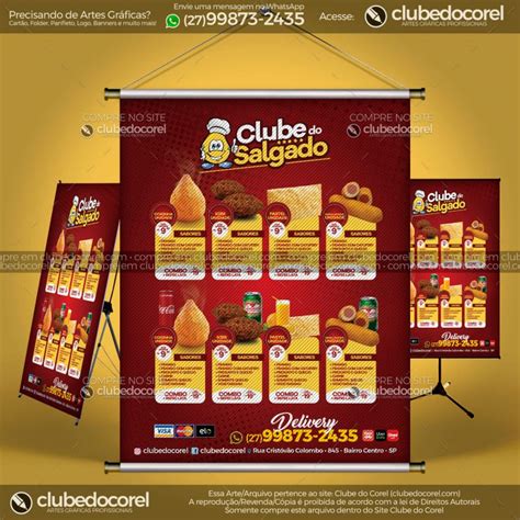 Banner Salgado Frito Cdr E Pdf Clube Do Corel