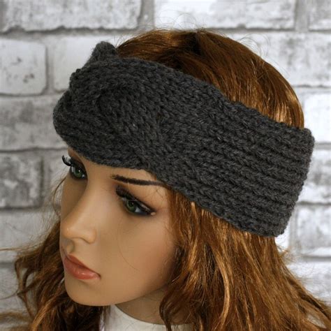 Hand Knitted Ladies Headband Winter Headband A Lovely Woolly Etsy