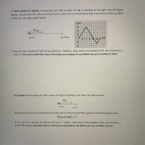 Solved Extra Credit Points A Motorized Cart With A Chegg