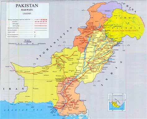 Large detailed railways map of Pakistan | Pakistan | Asia | Mapsland ...