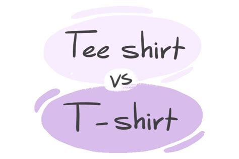 "Tee shirt" vs. "T-shirt" in English | LanGeek