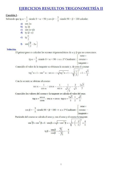 Pdf Ejercicios Resueltos Trigonometria Ii Pdf Fileahora Podemos