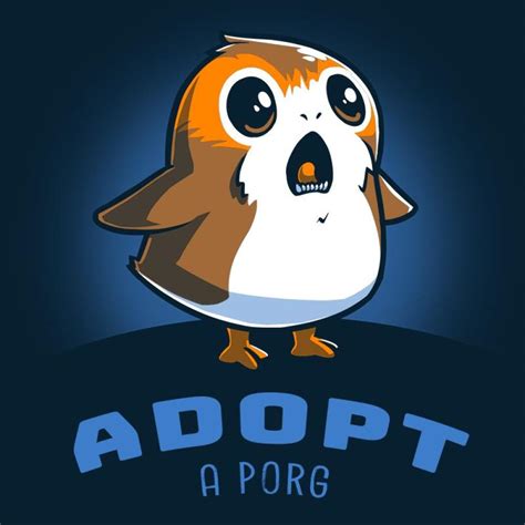 Adopt A Porg T Shirt Official Star Wars Tee Teeturtle