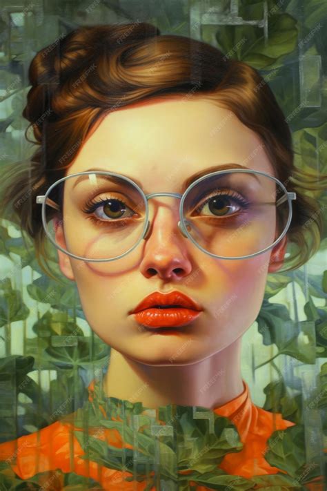 Premium Ai Image A Portrait Of A Woman With Glasses On Her Face