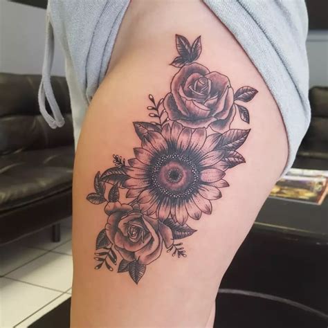 Sunflower And Rose Forearm Tattoo Best Flower Site