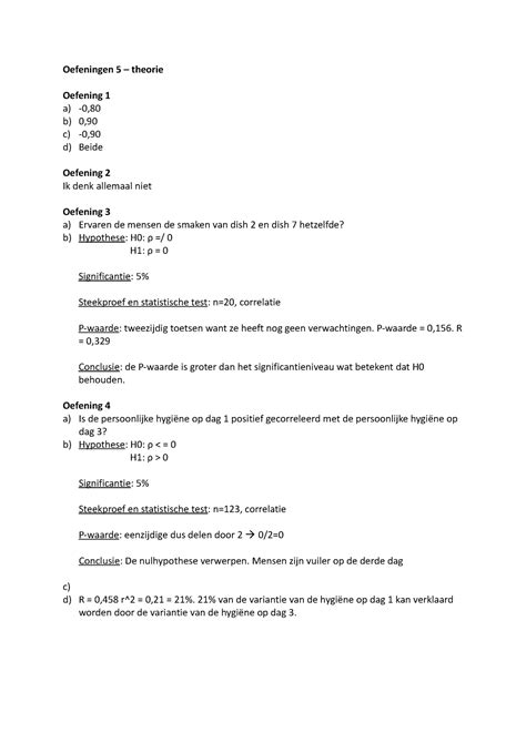 Oefeningen Theorie Oefeningen Theorie Oefening A B