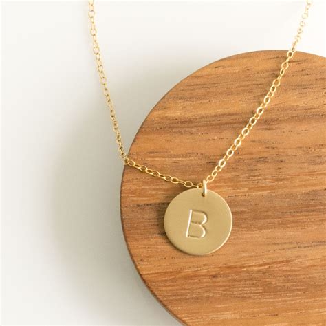 Personalized Gold Initial Necklace Delicate Initial Necklace Etsy