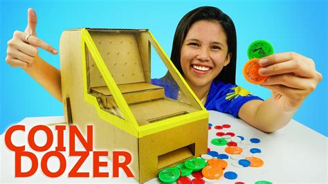 How To Make Cardboard Coin Dozer Free Template Easy Diy Creation