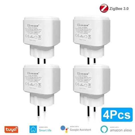 Prise électrique Prise d alimentation intelligente Tuya ZigBee 3 0 16a