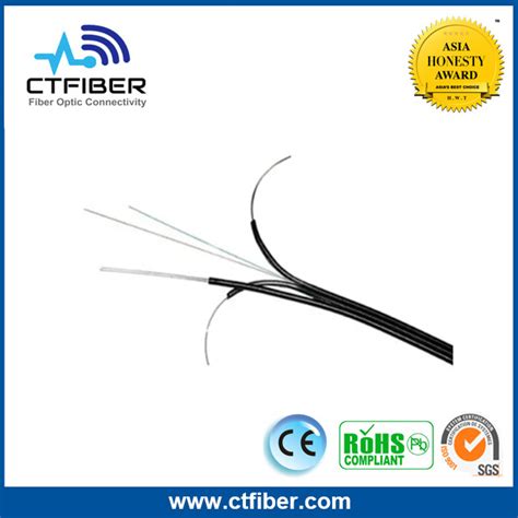 Core Outdoor Ftth Self Supporting Bow Type Drop Fiber Optical Cable