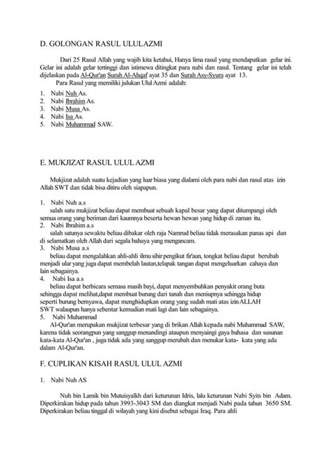 Kisah Teladan Rasul Ulul Azmi Pdf