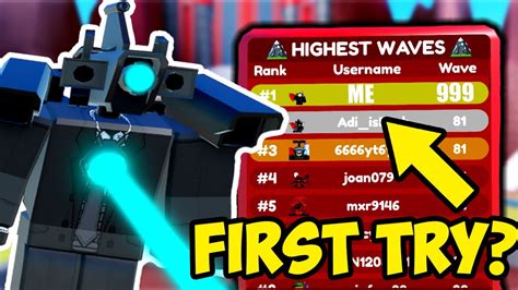 Attempting Leaderboard In Endless Mode Toilet Tower Defense Youtube