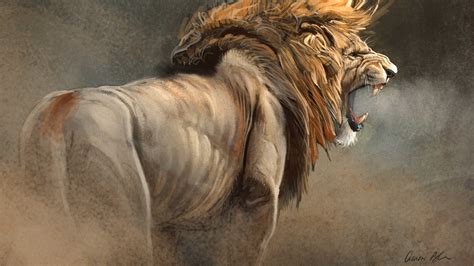 Realistic Lion Painting at PaintingValley.com | Explore collection of Realistic Lion Painting