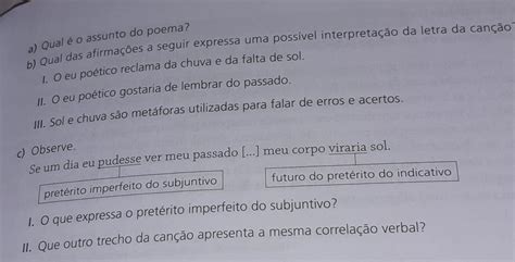 qual é o assunto do poema Brainly br