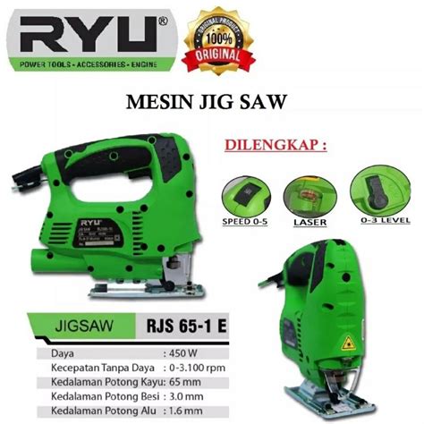 RYU RJS 65 1 E Mesin Jigsaw Potong Triplek Gergaji Kayu RJS65 1E Jig