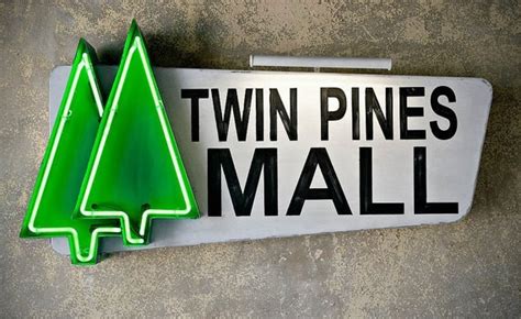 Midcentury Twin Pines Mall Sign