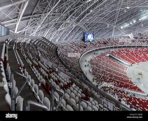 Singapore National Stadium, Singapore, Singapore. Architect: Arup Associates, 2014. Tiers and ...