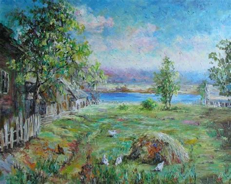 Картина "Русская деревня" Светлана Круглова купить по цене 16 575 руб в ...