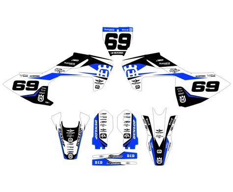 Kit D Co Husqvarna Tc Race Bleu Kitdeco Moto Fr