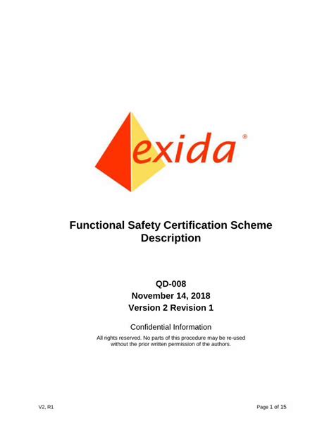 Pdf Functional Safety Certification Scheme Description V2r1
