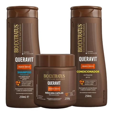 Kit Queravit Shampoo Hidratante Condicionador M Scara Ml