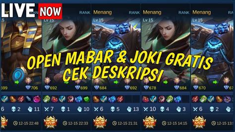 LIVE OPEN MABAR EPIC LEGEND HARUS WIN STREAK Mobile Legends