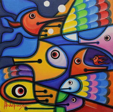 Sari Fish Series Abdulmari Asia Imao Paintings Galerie Joaquin