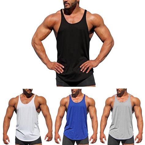 Muscleguys Bodybuilding Mens Stringer Tank Tops Fashion Solid