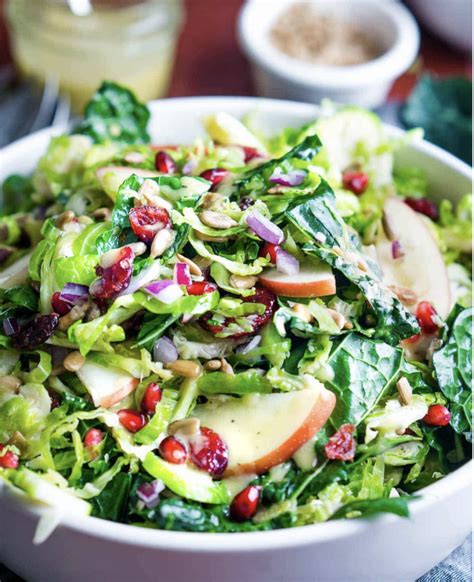 Shaved Brussels Sprout Salad With Apples And Cranberries