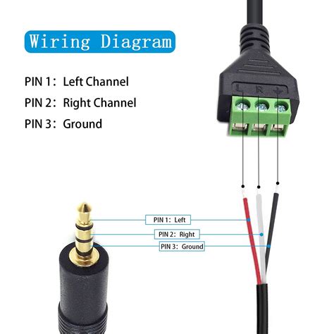 Poyiccot 3 5mm 1 8inch Stereo Audio Balanced Male Jack To AV 3 Screw