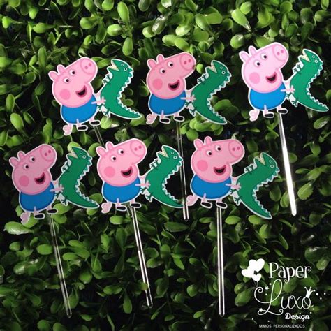 Toppers Para Docinhos George Pig 652BA9 Festa De Porco Festa