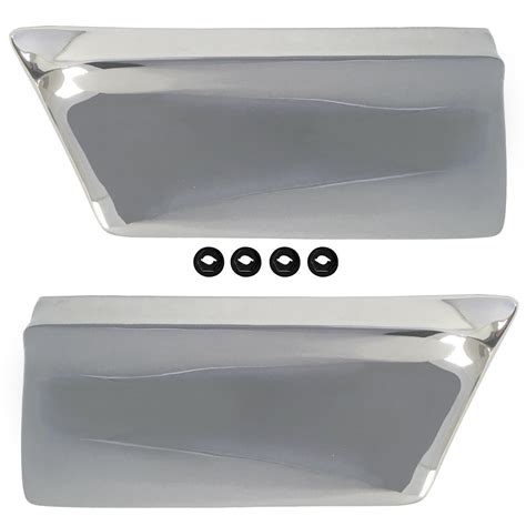 1966 Gto Rocker Molding Extension Front Chrome Metal Pair 2 Pcs