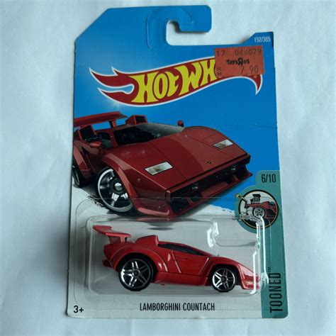 Hot Wheels Lamborghini Countach TOONED Red 1 64 Scale Shopee Malaysia
