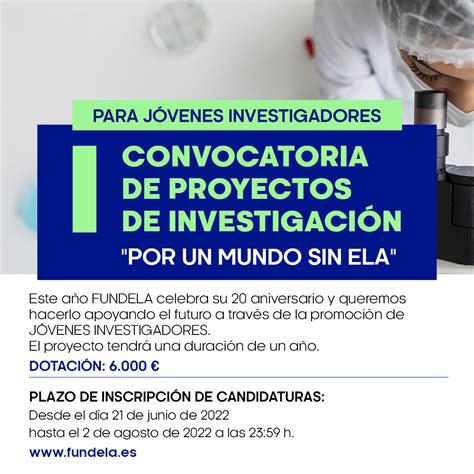 I Convocatoria de proyecto de investigación para jóvenes investigadores