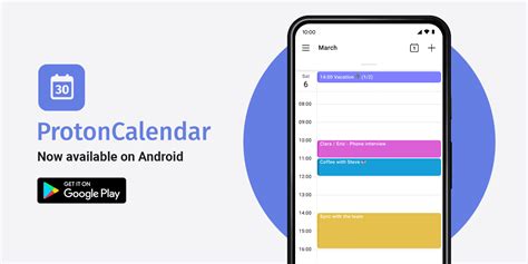 L application Proton Calendar pour Android est désormais disponible