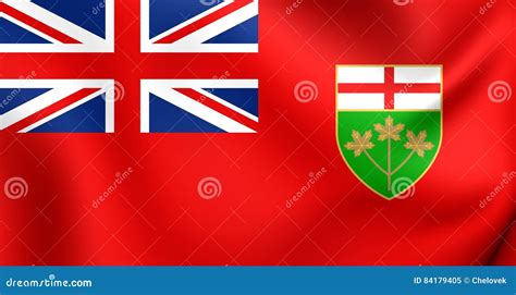 Flag of Ontario, Canada. stock illustration. Illustration of coats ...