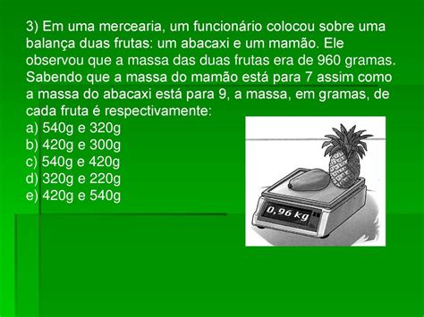 Lista De ExercÍcio RazÃo E ProporÇÃo Professor Rivaildo Alves Ppt