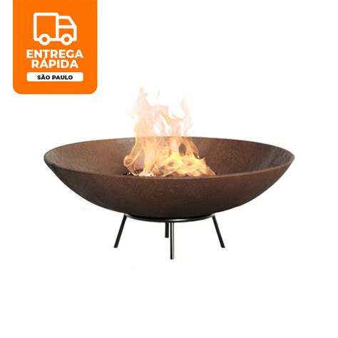 Tacho Corten Lareira Externa Ecológica Ecoflame Eco Flame Garden