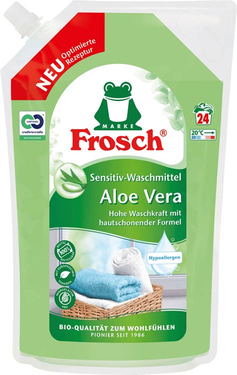 Frosch Vollwaschmittel flüssig Sensitiv Aloe Vera 24 Wl dauerhaft