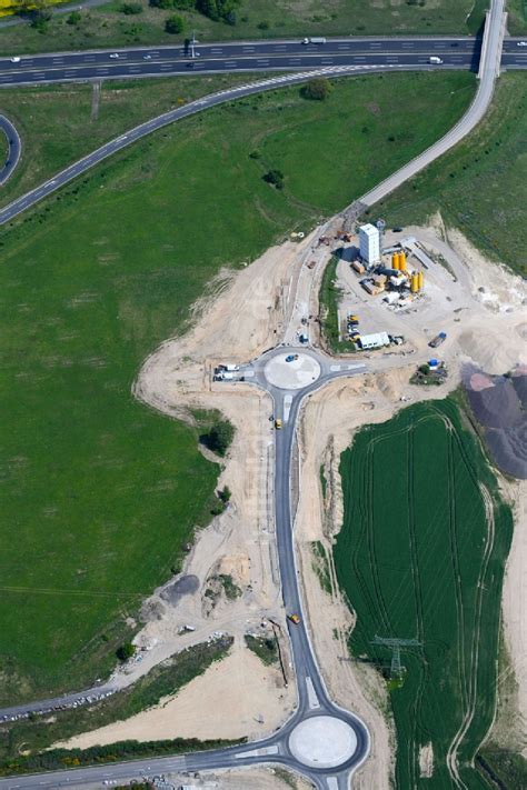 Luftbild Sch Nefeld Baustelle Zum Neubau Der Kreisverkehr