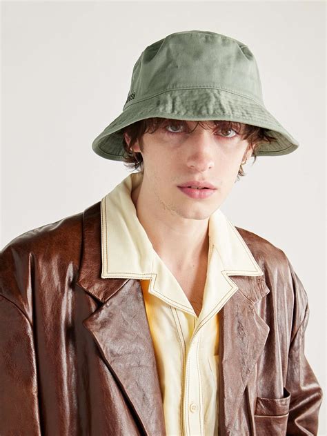 Acne Studios Logo Embroidered Cotton Twill Bucket Hat For Men Mr Porter