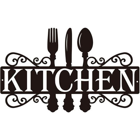 Kitchen Metal Sign Wrought Iron Crafts Metal Ornaments Sign Dining Room