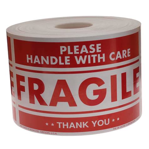 Made In Usa Fragile Please Handle With Care Shipping Label Msc Direct