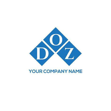 Doz Letter Logo Design On White Background Doz Creative Initials