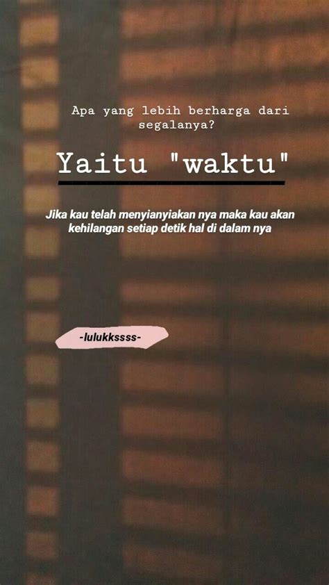 Waktu Kata Kata Indah Motivasi Kata Kata