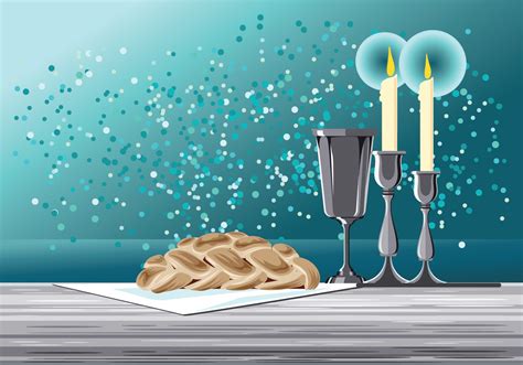 Shabbat Image With Challah Bread Vector 165199 Vector Art At Vecteezy