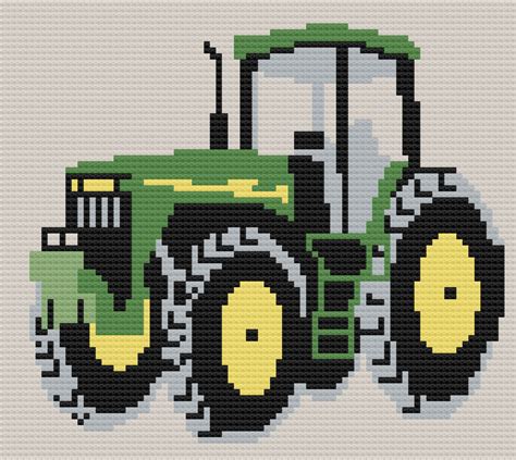 Tractor Afghan C C Crochet Pattern Written Row Counts C C Graphs