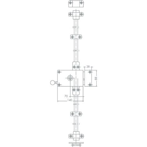 Serrure 3 Points VEGA Horizontal Tirage Cylindre De 45mm Droite JPM