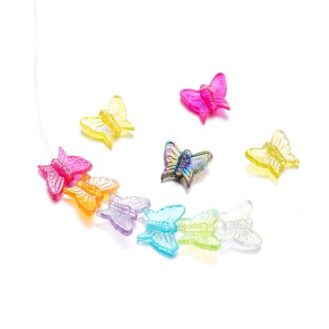 St Kunkka Pieces Acrylic Butterfly Bead Pendant Transparent